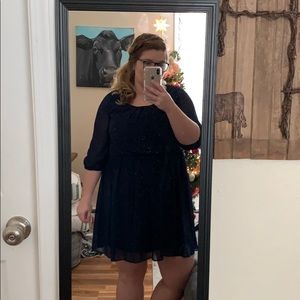 IZ Byer Navy Blue Dress
